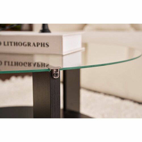 Clara Wood Black dohányzóasztal