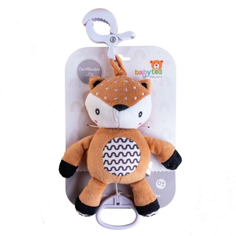 Natahovací hrací strojek babyted Srneček plyš 30 cm závěs na postýlku / kočárek