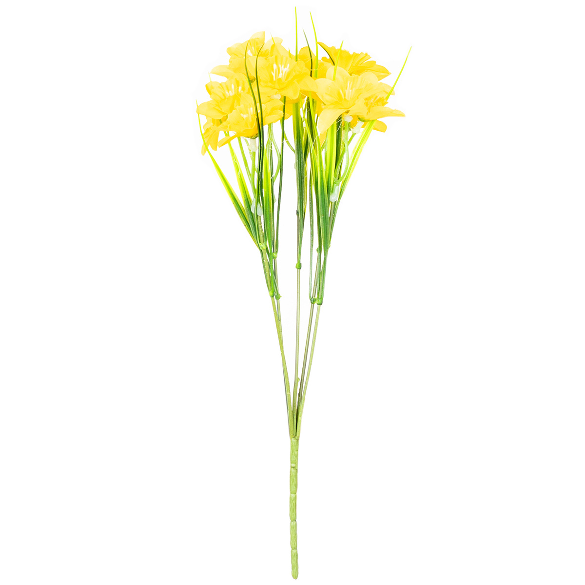 Levně Umělá kytice Narcis s 15 květy, žlutá, 32 cm