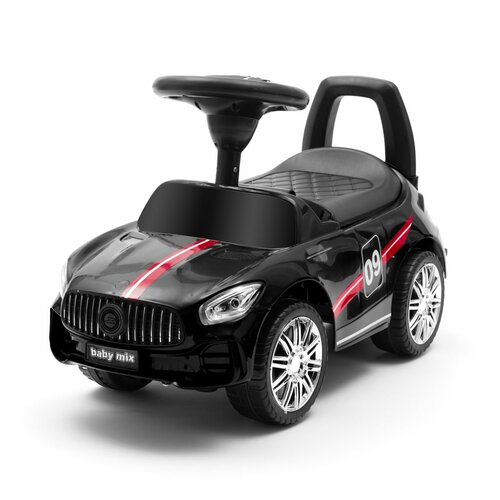 Baby Mix odpychacz dla dzieci z dźwiękiem Racer, czarny