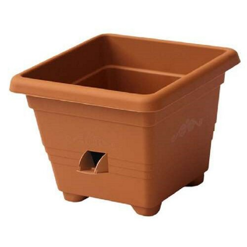 Plastia Pflanzgefäß zur Selbstbewässerung  Bergamotte Terracotta, 35 x 35 cm