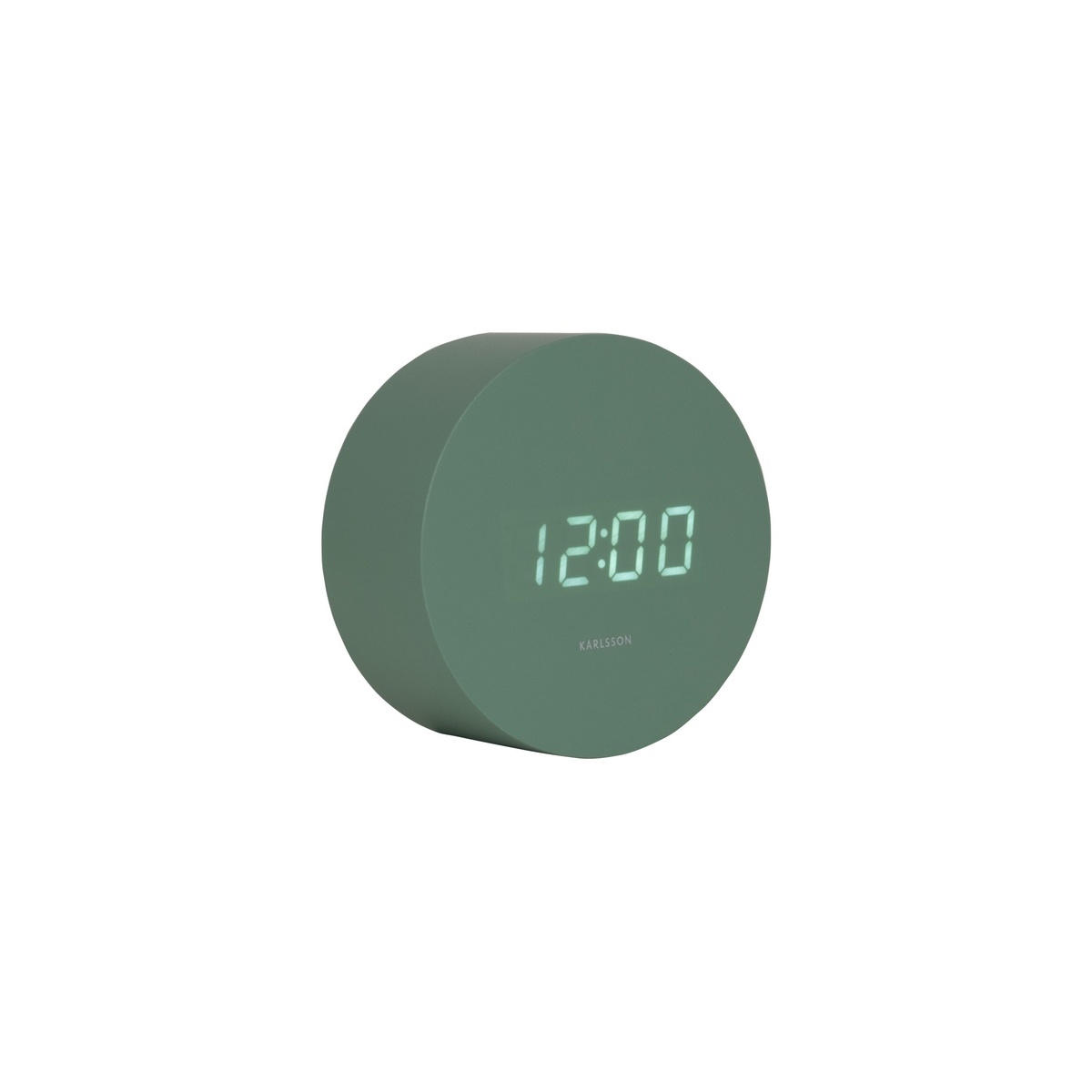 Karlsson 5981GR designové LED hodiny s budíkem zelená, pr. 9 cm - thumb (1)