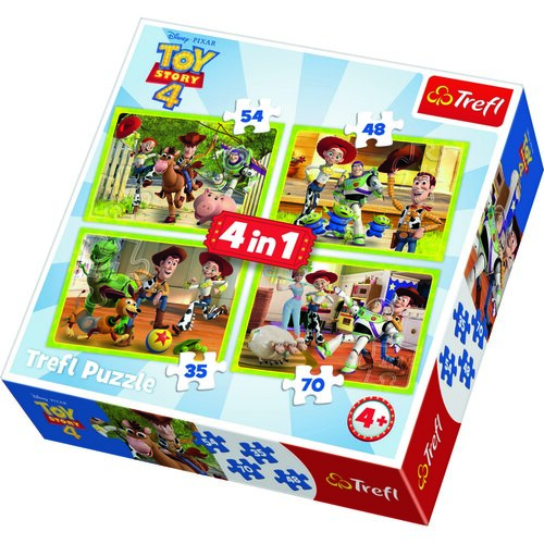 Trefl Puzzle Príbeh hračiek 4, 4 ks (35,48,54,70 dielikov)