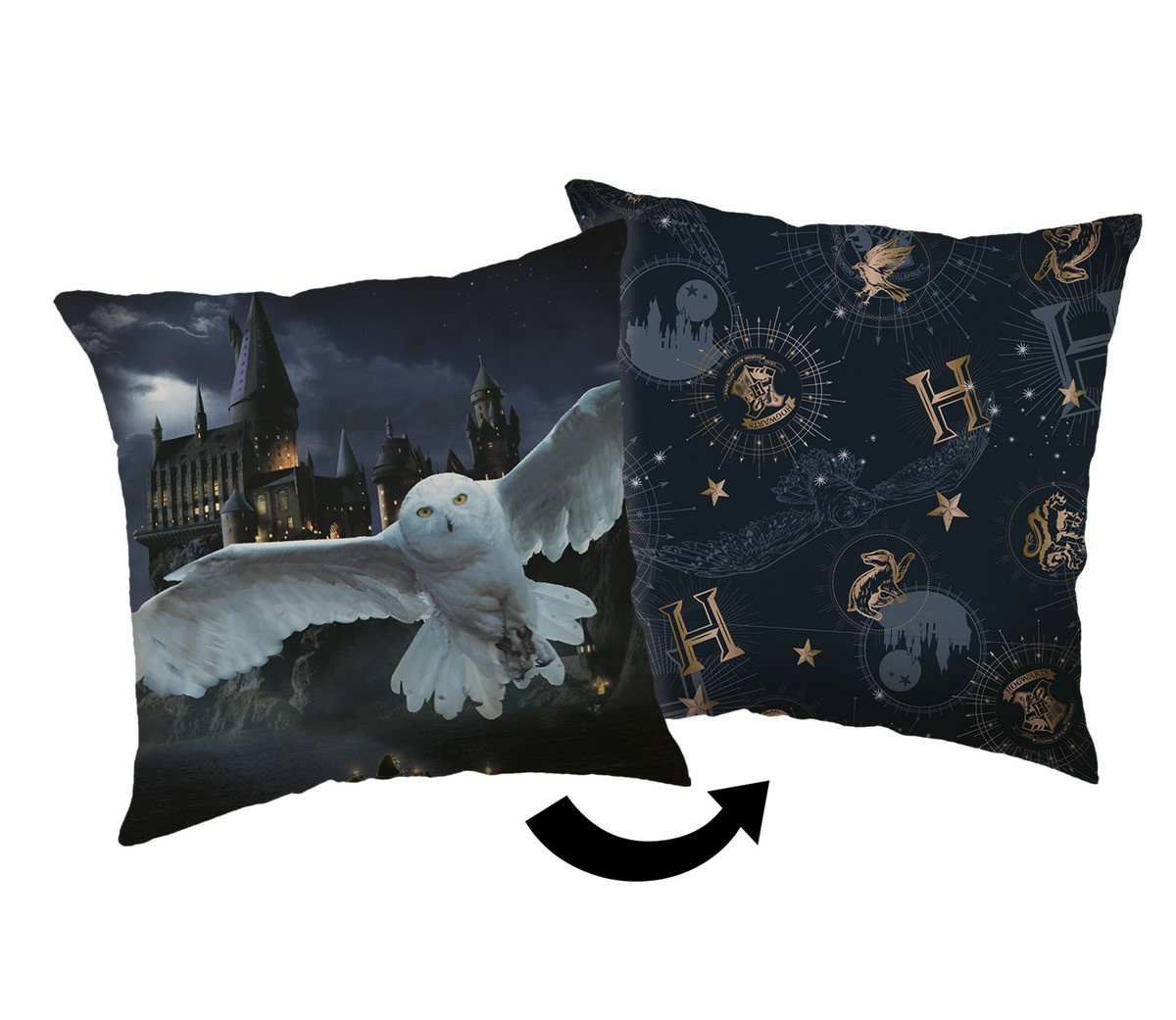 Poduszka Jerry Fabrics Harry Potter Hogwarts, 40 x40 cm