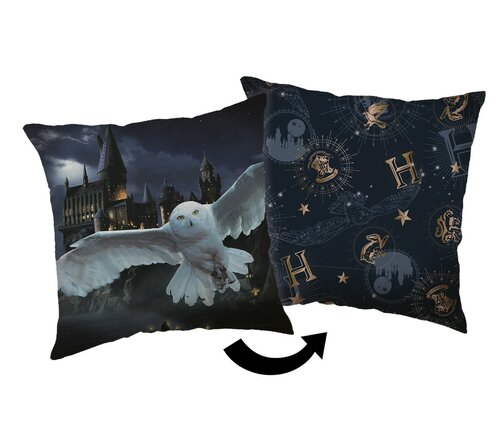Jerry Fabrics Harry Potter Hogwarts párna, 40 x 40 cm