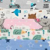 New Baby Pieluchy flanelowe z nadrukiem Standard, 70 x 80 cm, zestaw 10 szt.