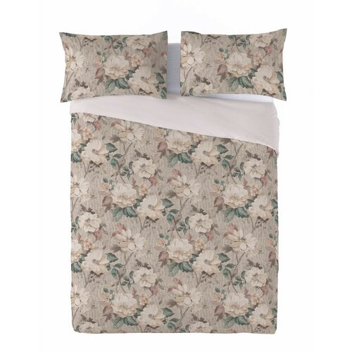 Povlečení ze směsi bavlny a lnu Rose, 220 x 200 cm, 2 ks 70 x 80 cm