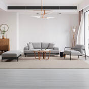 Taburetka Eti Black Pouffe Grey
