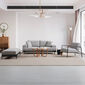 Taburet Eti Black Pouffe Grey