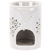 Porcelanska aromalampa Snow flower bež, 8,5 x 12cm