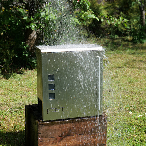 Edelstahlkasten mit erhöhtem Schutz gegen eindringendes Wasser BK.501.GW.N, Grau