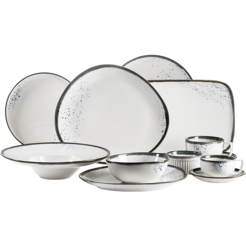 Mäser Bowl Pintar Fehér kék pöttyök 22 cm