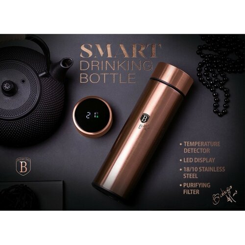 Berlinger Haus Termoska SMART chytrá láhev Rosegold Metallic Line, 450 ml