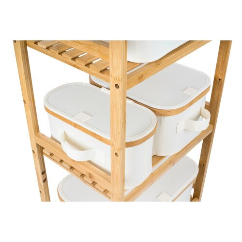 Pojemnik do przechowywania G21 24 x 30 x 15 cm, bambusowy z pokrywką, beżowy