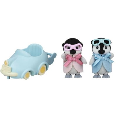 Sylvanian Families Baby pingwinki bliźniaki z autem