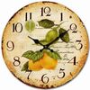 Дерев’яний настінний годинник Vintage lemons, діам. 34 см