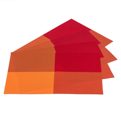 Suport farfurie DeLuxe, portocaliu, 30 x 45 cm, set 4 buc.