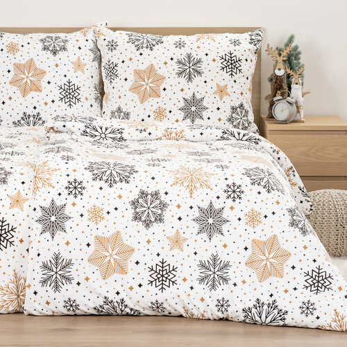 4Home Bettwäsche Mikroflanell Golden Frost, 140 x 220 cm, 70 x 90 cm