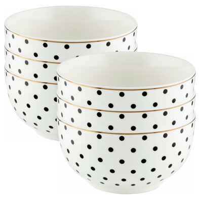 Florina Komplet misek porcelanowych Kropka 13 cm, 6 szt.