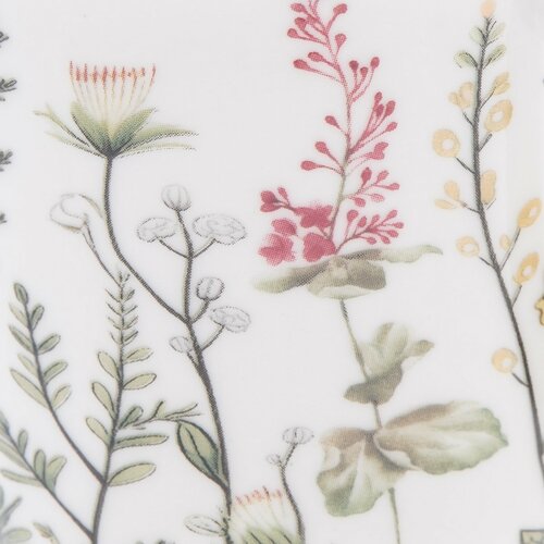 Zestaw 6 kubków porcelanowych Letnia łąka 230 ml, czerwony