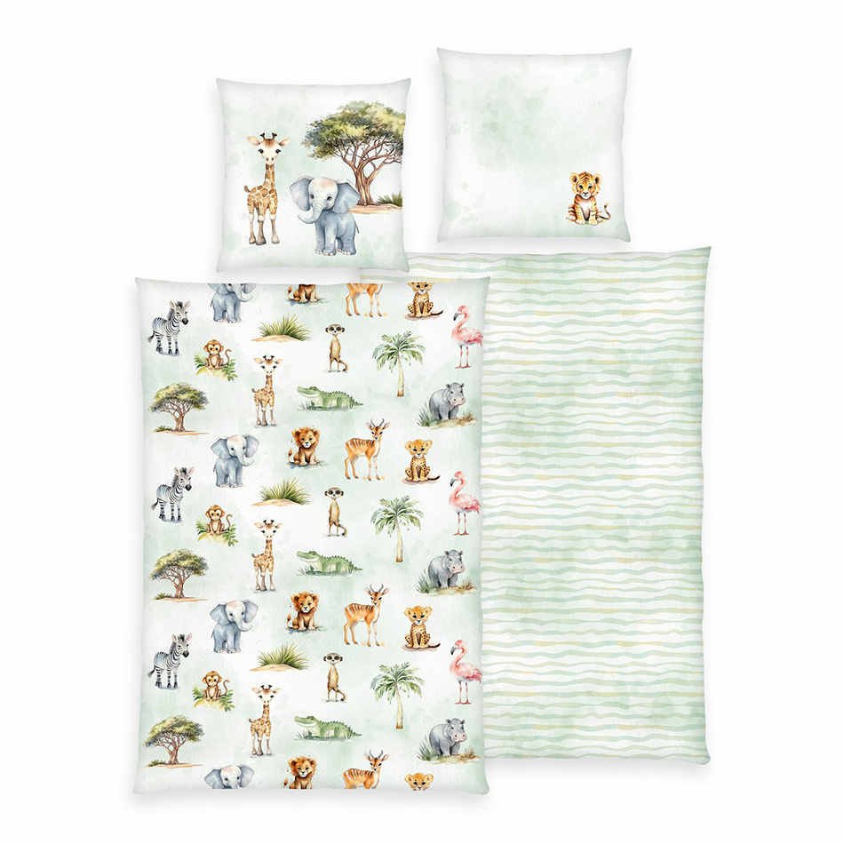 Herding Gyermek flanel ágynemű Szafari , 135 x 200cm, 80 x 80 cm, 135 x 200 cm, 80 x 80 cm