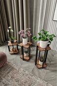 Stojan na kvety Flower Desk Square - Walnut