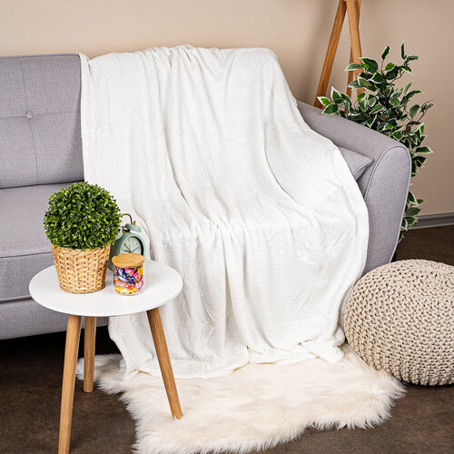 Плед Dots білий, 150 x 125   см