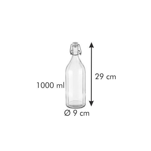 Tescoma Skleněná láhev s Clip uzávěrem DELLA CASA , 1 l