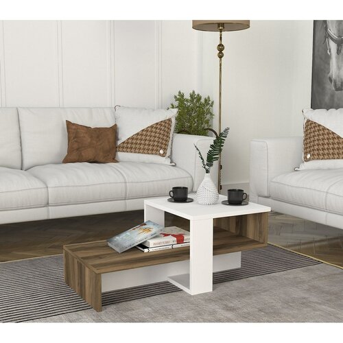 Konferenčný stolík Chain White and Walnut