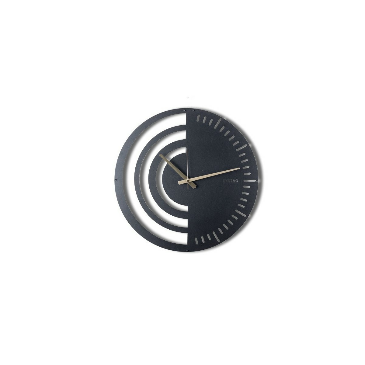 Zegar ścienny Chrono Black, 50 x 50 cm