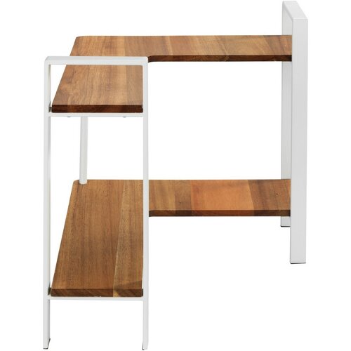 Wenko Kuchynská rohová polica z akácie Louisa, 2 poschodia, 30 x 30 x 33 cm