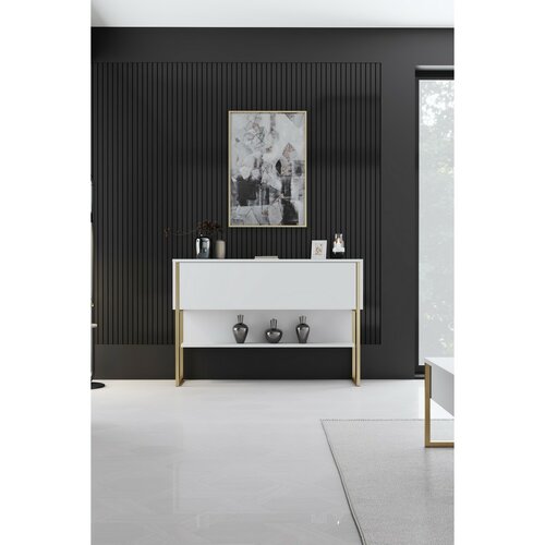 Komoda Luxe White and Gold
