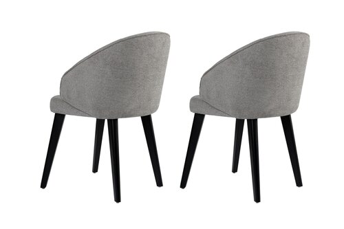 Esszimmerstuhl-Set Bentley Grey and Black, 2 Stück