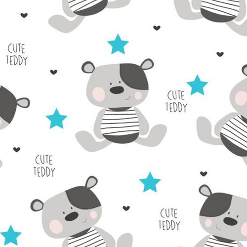New Baby Nepromokavá flanelová podložka Cute Teddybílá, 57 x 47 cm