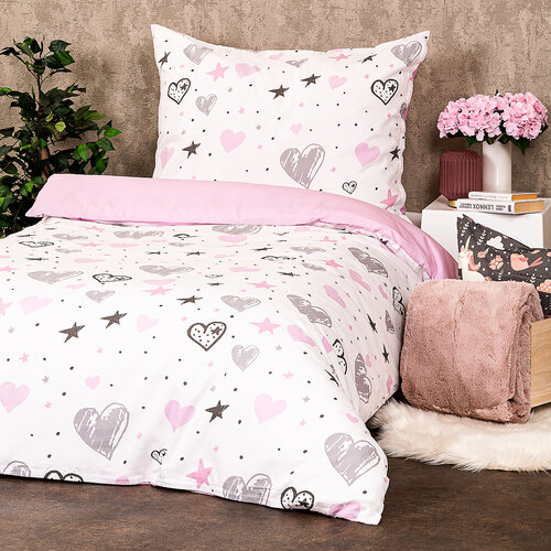 Lenjerie de pat din bumbac 4Home Little heart, 140x 200 cm, 70 x 90 cm