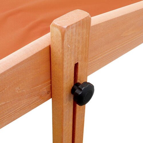 New Baby Holzsandkasten mit Vordach orange, 120 x 120 cm