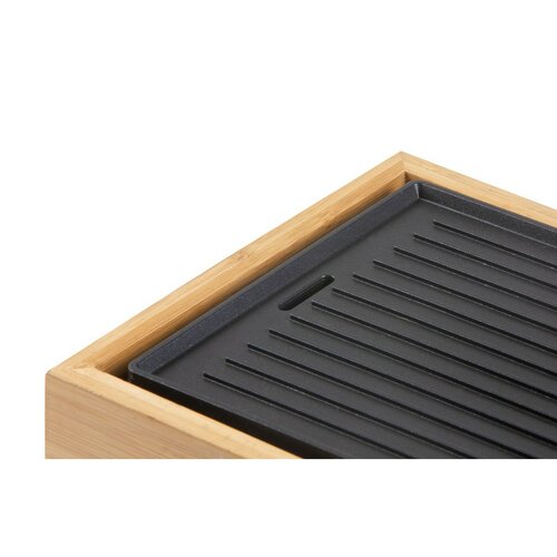 DOMO DO9270G stolní elektrický Plancha gril Bamboo Style