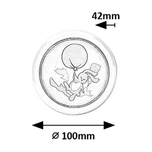 Rabalux 76073 lampka nocna dziecięca Hopply -króliczek i balonik, 0,3W, 5lm, 6000K