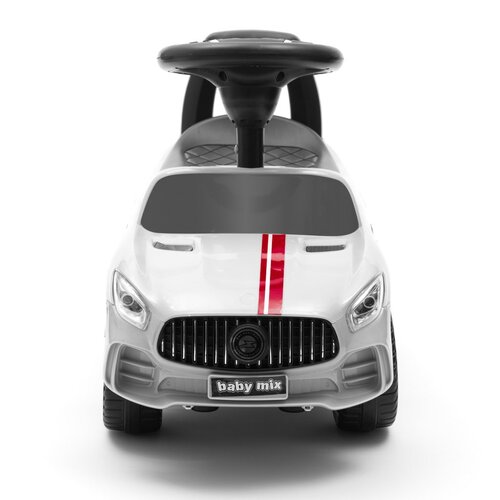Baby Mix Detské odrážadlo so zvukom Racer, biela