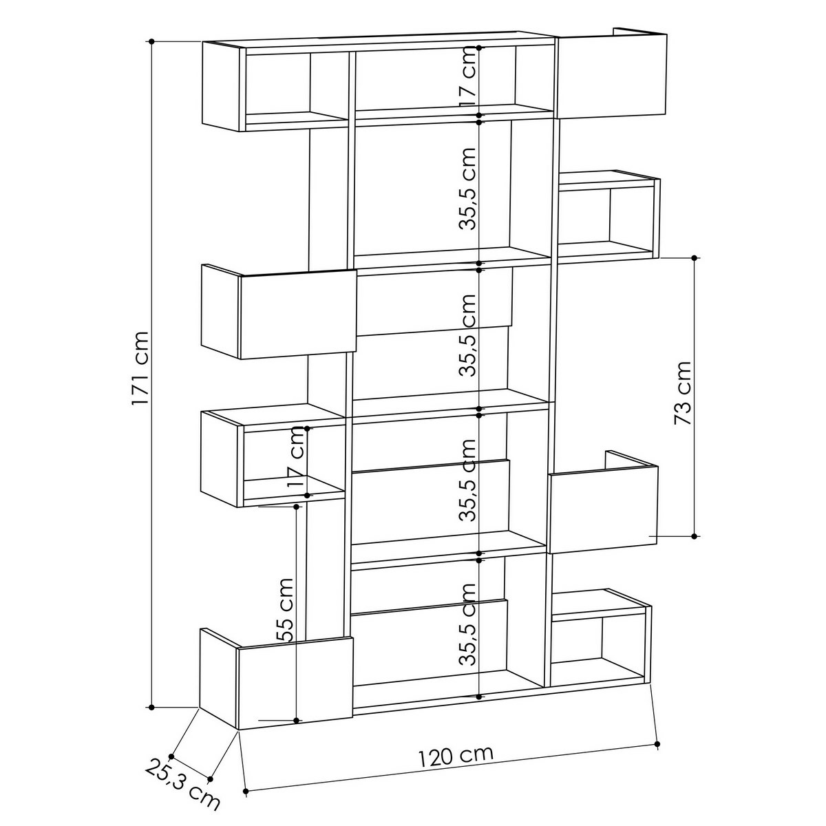 Knižnica Niho White and Oak