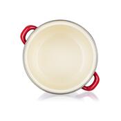 Banquet Emailed pot with lid Milton red, 16 cm, 2l