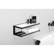 SAPHO Ska401 Ska nástěnná police 45 x 14 x 16 cm, černá mat s bílou MDF deskou