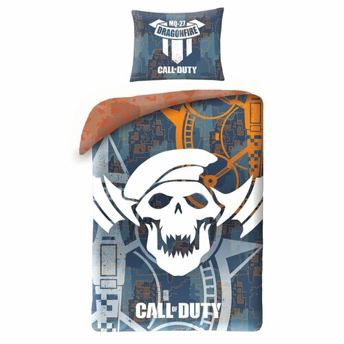 Lenjerie de pat din bumbac Call of Duty Dragonfire, 140 x 200 cm, 70 x 90 cm + cadou gratuit