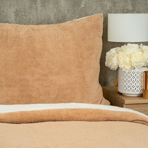 4Home Постільна білизна з штучної овчини Teddy  бежева, 140 x 200 см, 70 x 90 см