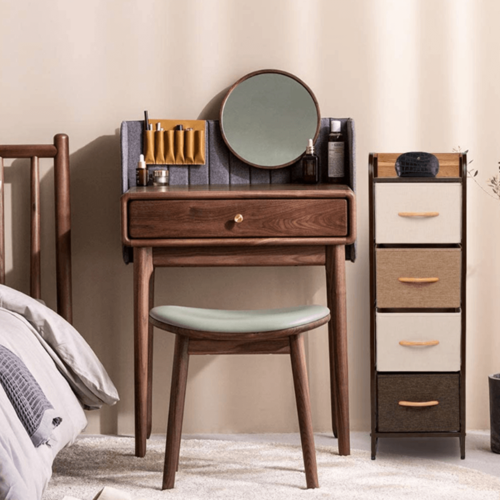 Kommode mit Stoffschubladen HAZEL TYP 1, braun