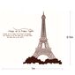 Decoraţiune autoadezivă Turnul Eiffel maro