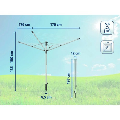 Leifheit  LinoPush 500 Outdoor-Wäscheständer 85360