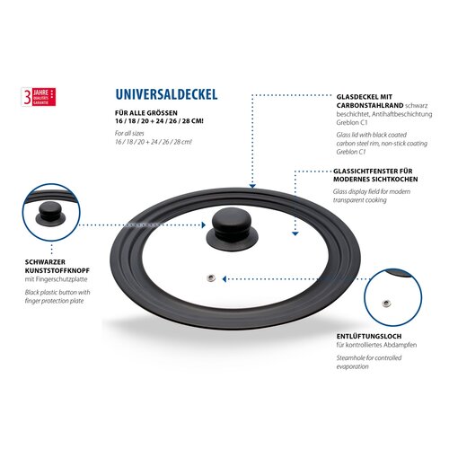 Elo 40030 Univerzálne veko 24/26/28 cm