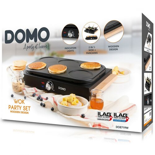 DOMO DO8719W elektrická fritéza a WOK, 2v1