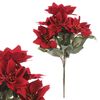 Buchet artificial de Crăciunițe, 7 flori,roșu, 43 cm